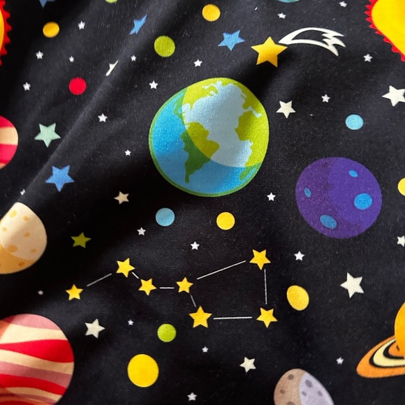 Vibrant Space and Mermaid Kids Dress Set - Picture 6 of 15